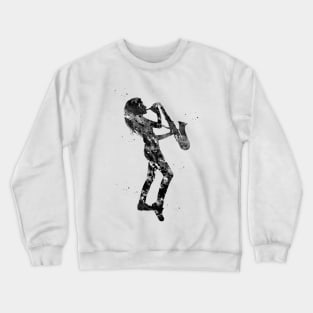 Woman playing saxophone Crewneck Sweatshirt